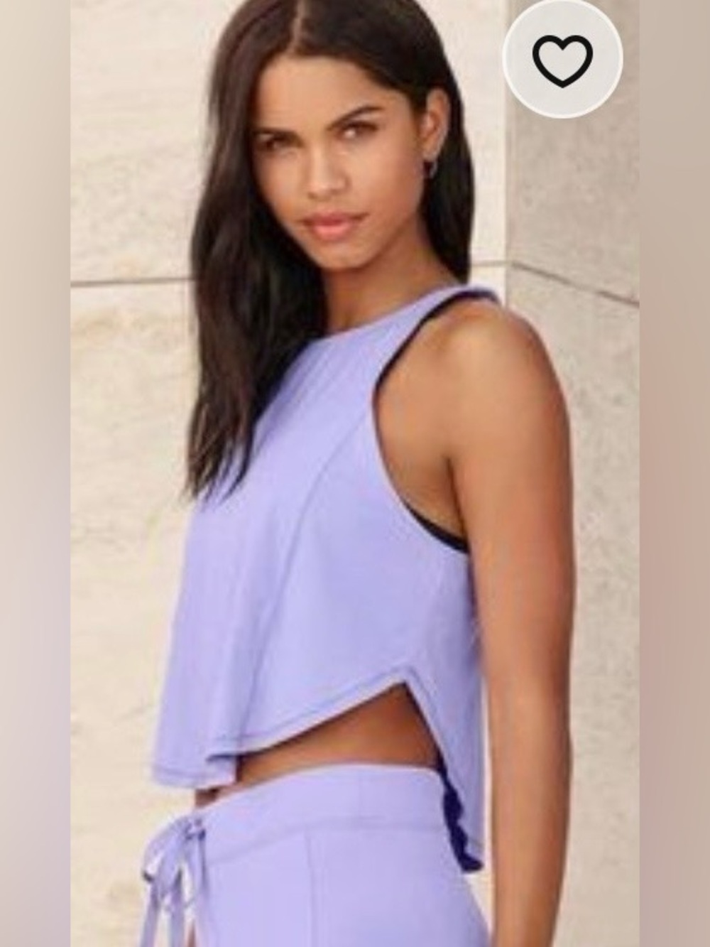 Alo Yoga Bend Tank in Periwinkle. Size M
